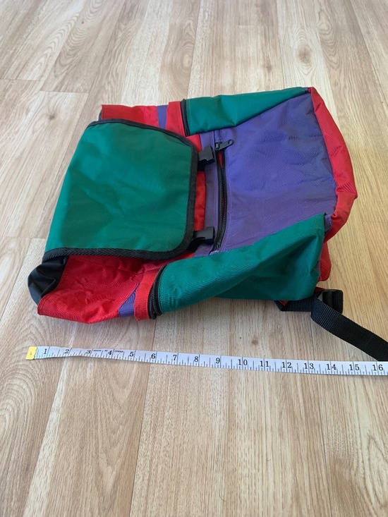 Vintage 80s/90s GAP Red Purple Green Backpack – Retro Colorblock Streetwear main image 7